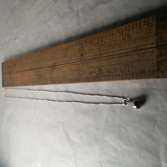 Silver Droplet Pendant With Chain Necklace - Picture 5 of 5